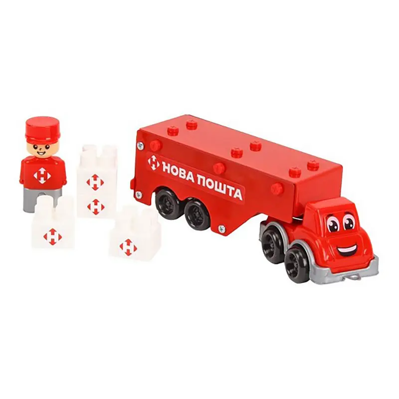 Дитячий металевий конструктор "Нова Пошта" 1416TXK, 135 деталей - фото 2