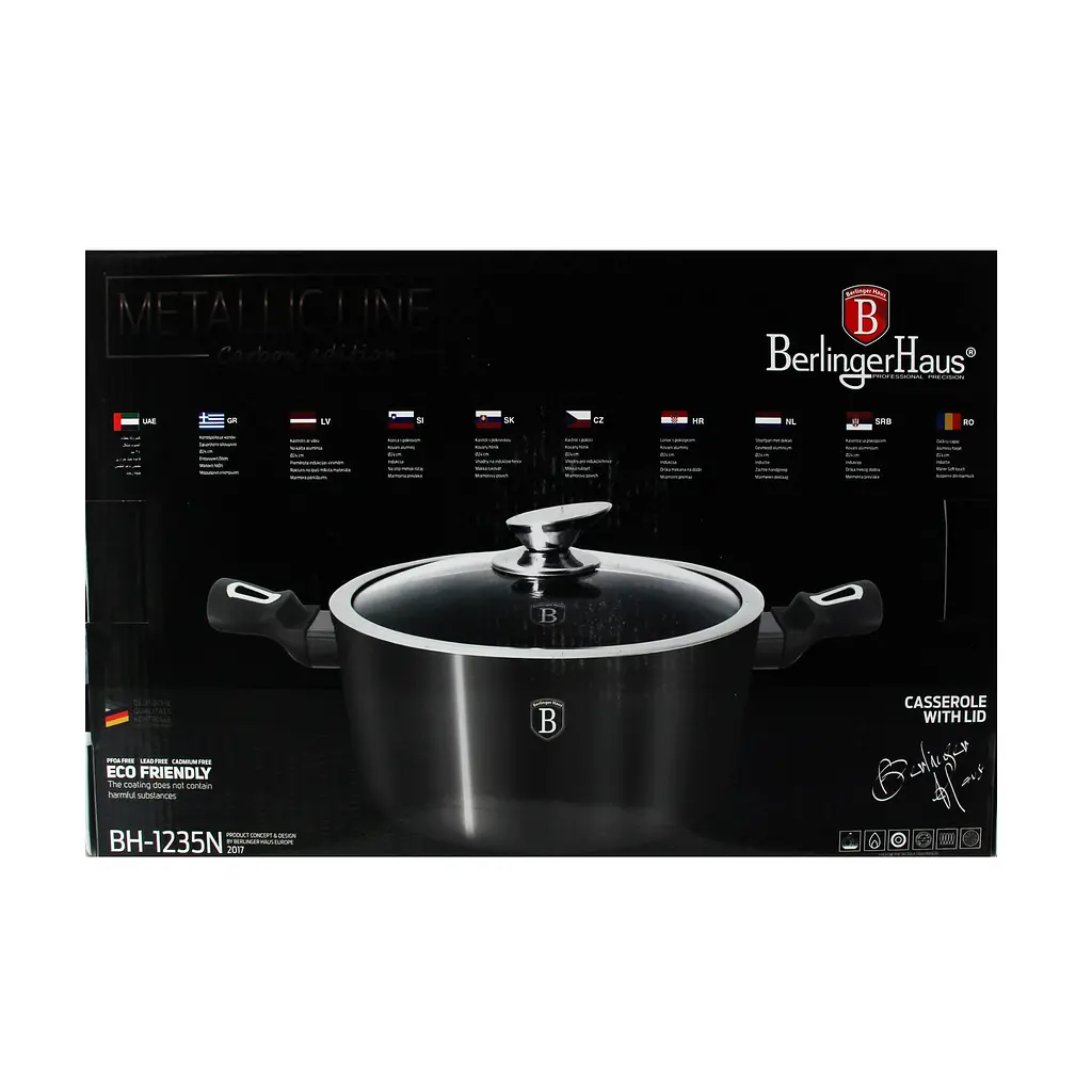 Каструля з кришкою Berlinger Haus Carbon Metallic Line, 4,1 л (BH 1235N) - фото 5