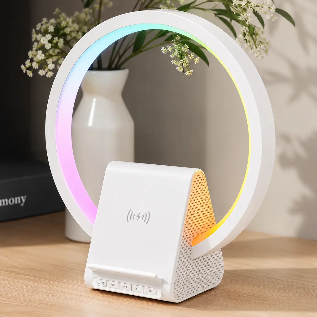 Бездротова зарядка WiWU WI-W021 4в1 15W з Bluetooth колонкою, RGB підсвічуванням та FM радіо - фото 6