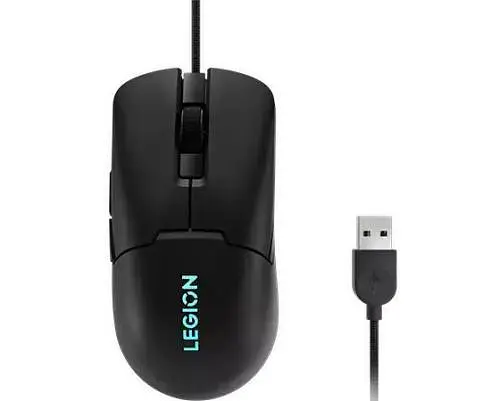 Миша Lenovo Legion M300s, Black, USB, оптична, до 8000 dpi, RGB підсвічування, 8 програмованих кнопок, 1.8 м (GY51H47350) - фото 2