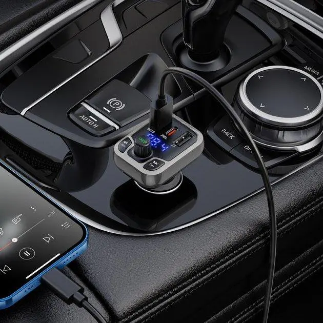 Автомобільний FM модулятор Borofone BC38 bluetooth PD20W+QC3.0 - фото 4