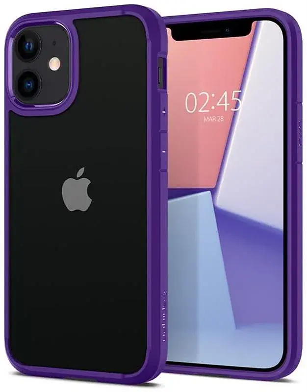 Чохол-накладка Spigen Crystal Hybrid для Apple iPhone 12 Mini Hydrangea Purple (ACS01544) - фото 4