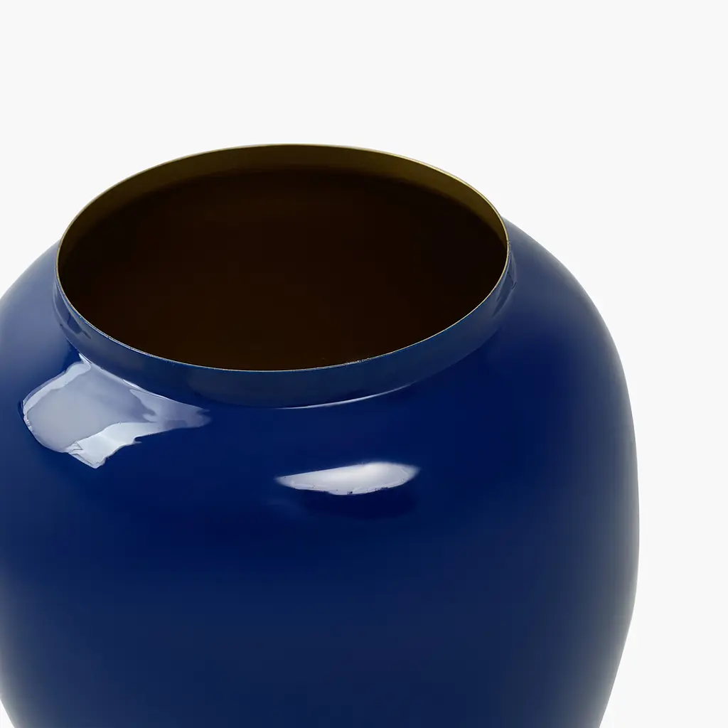 Ваза MBM HOME Элизиум железная глубокий синий золотой 230х230х350 мм (VB-04 DEEP BLUE/GOLD) - фото 3