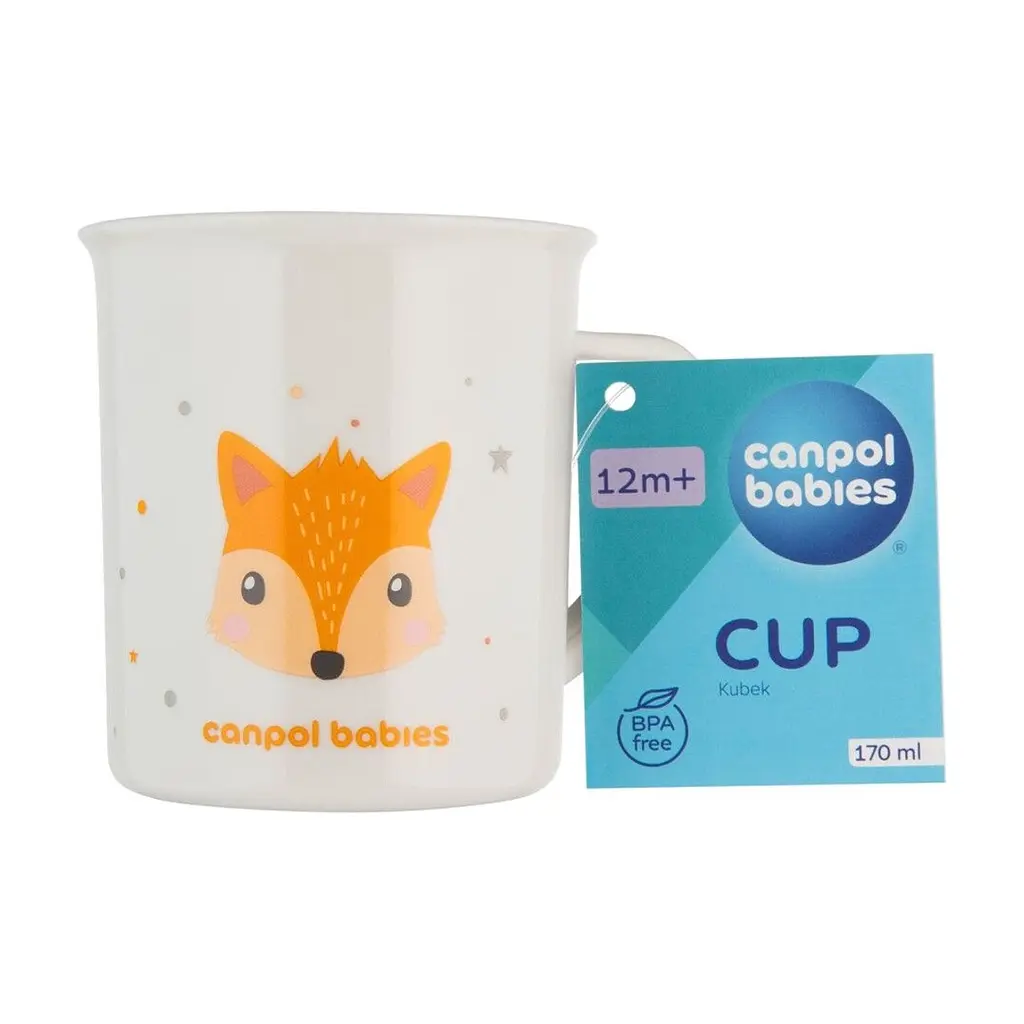 Кружка дитяча Canpol babies Cute Animals пластикова помаранчева (4/413_ora) - фото 3