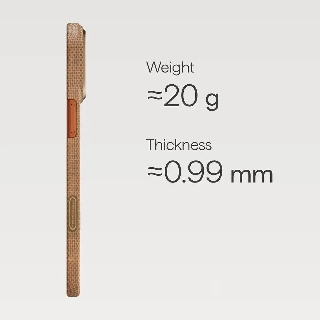 Чохол Pitaka Ultra-Slim Case для Apple iPhone 17 Pro Golden Glint (KI1705AG) [155100] - фото 4