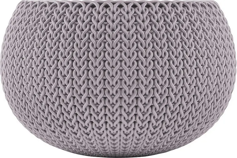 Подвесной горшок с кашпо для цветов Keter 9.4 л Cozies M с цепочкой фиолетовый - фото 2
