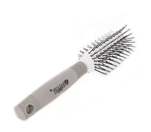 Щетка для волос Salon Professional продувная 20 см массажная расческа для волос Белый - фото 4