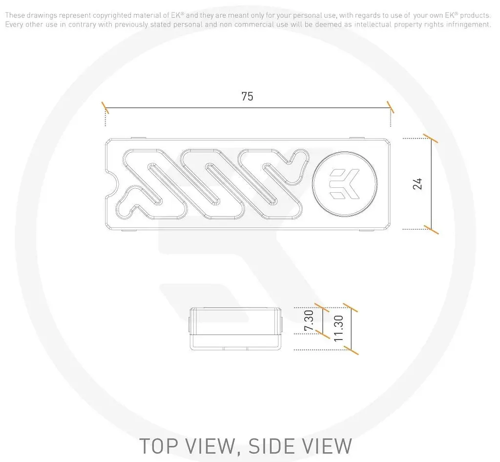 Радіатор для SSD EKWB EK-Quantum Convection M.2 NVMe - Silver (3831109894613) - фото 3