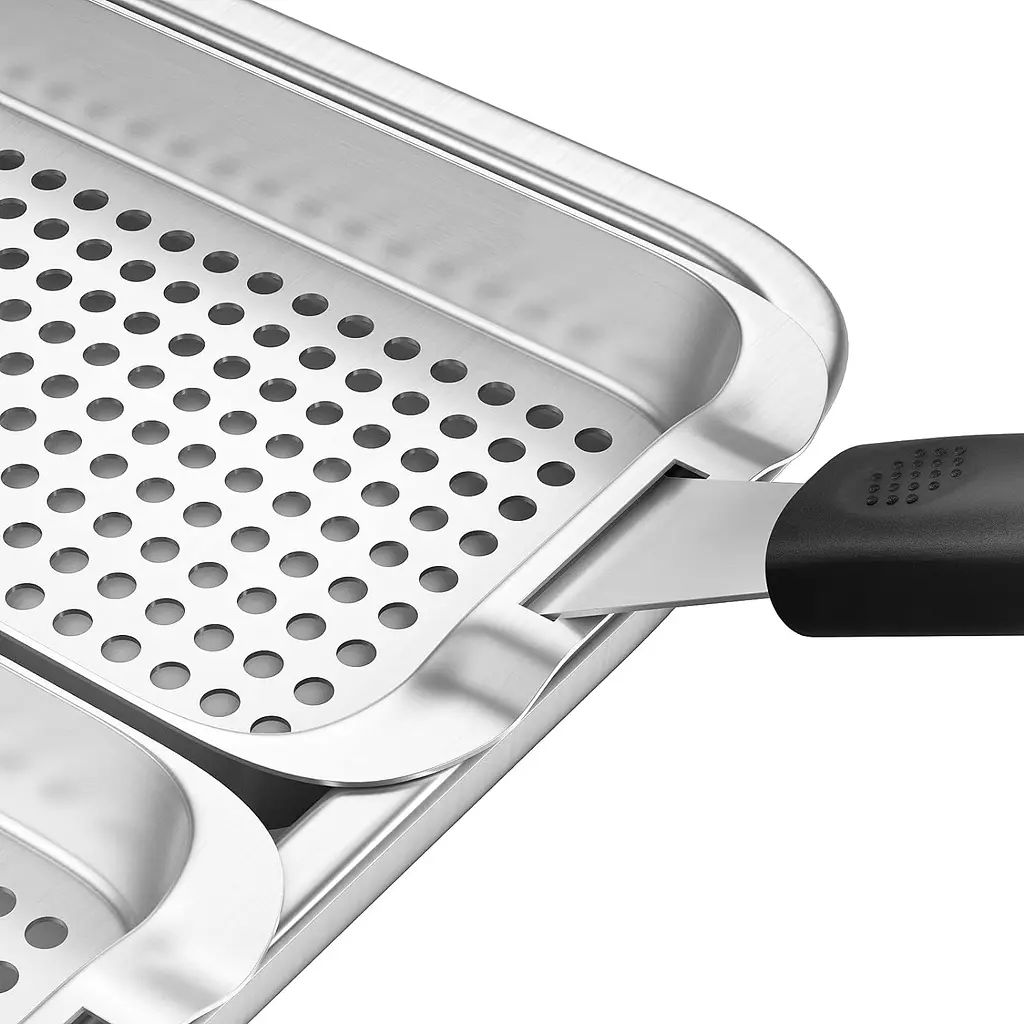 Набор противней с ручкой 5в1 нержавеющая сталь GRILLI (777119) - фото 4