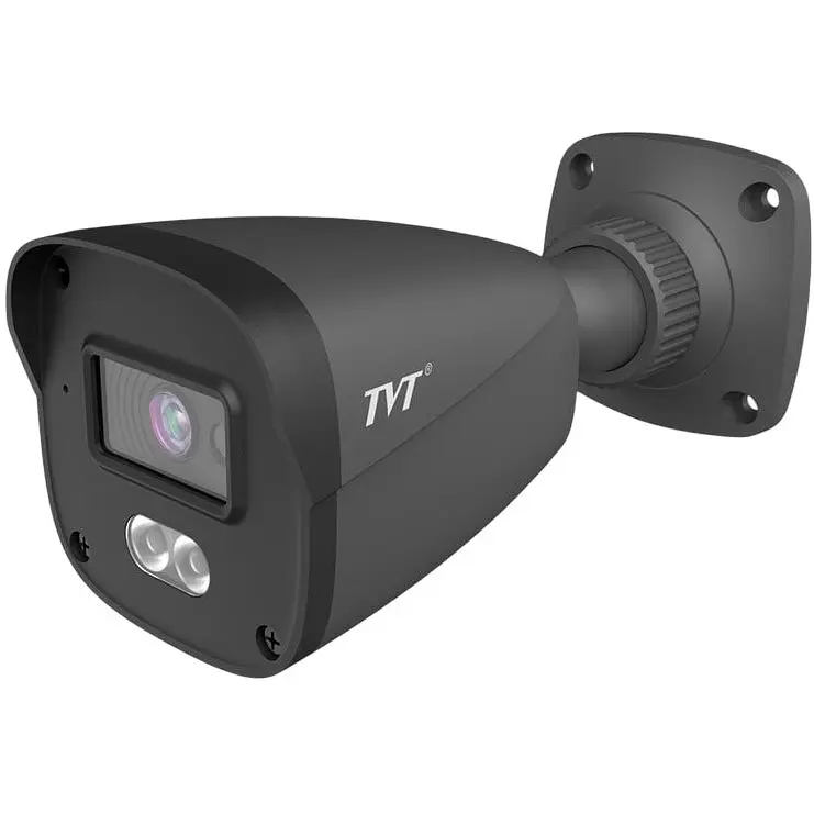 IP-відеокамера 4Mp TVT TD-9441S4L-C(D/PE/AW1) Black f=2.8mm, ІЧ+LED-підсвічування, з мікрофоном (77-00438)