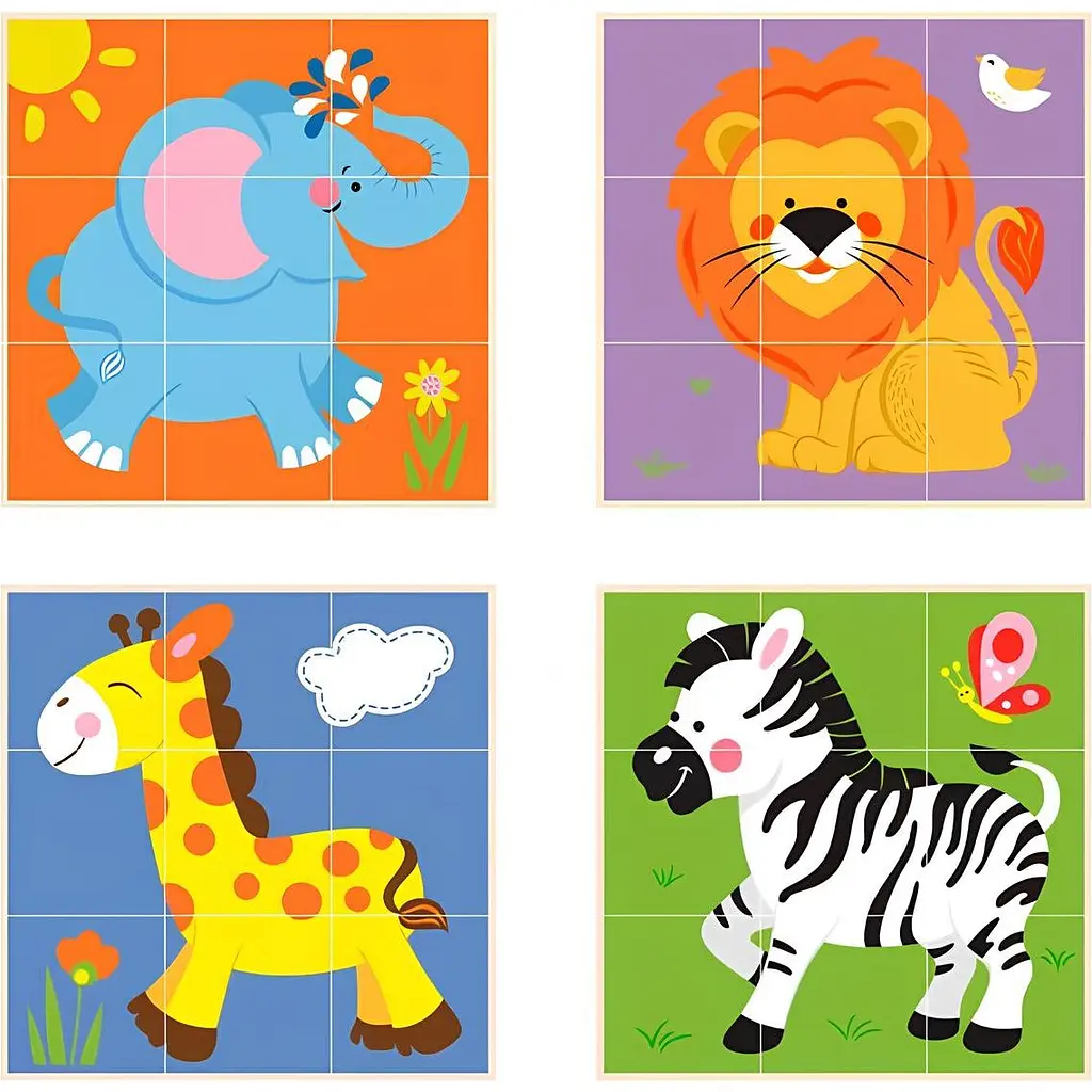 Кубики-пирамидка Viga Toys Башня со зверями деревянные (50834) - фото 3