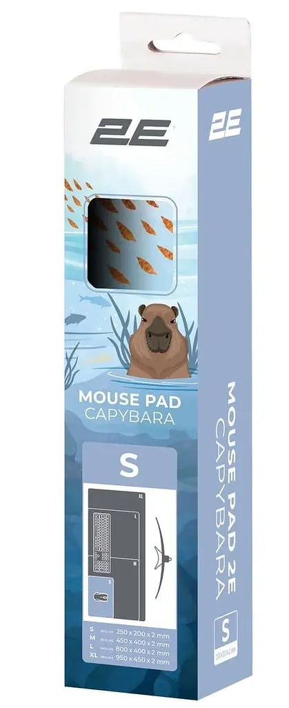 Ігрова поверхня 2E Capybarra S (250x200x2мм) Blue (2E-PAD-S-CAPY-BLUE) - фото 2