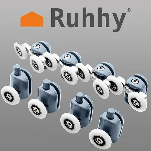 Набір універсальних роликів Ruhhy КК9646 для душової кабіни (8 шт.) діаметр 24 мм - фото 3