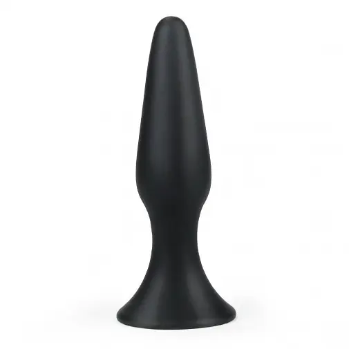 Анальна пробка LoveToy - Lure Me Silicone Anal Plug S, 11.5х2.7 см, чорний