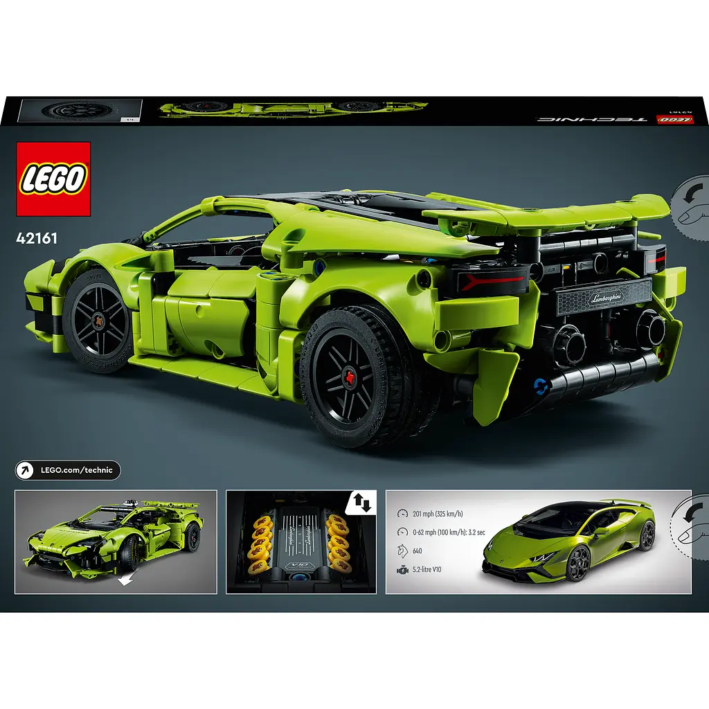 Конструктор LEGO Technic Lamborghini Huracán Tecnica, 806 деталей (42161) - фото 2