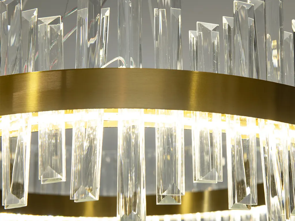 Підвісна LED-люстрацвіт латунь Diasha 836/600BR кришталева, 135 Вт, 58 см, 14-20m2 - фото 7