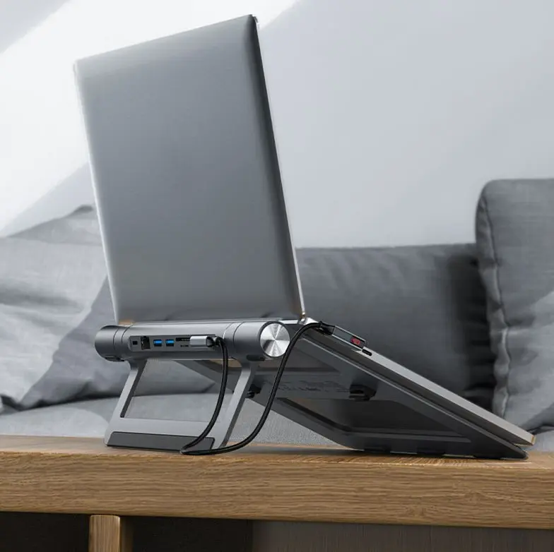 Підставка для ноутбука ACEFAST E5 PLUS USB-C multifunctional stand HUB for laptop - фото 3