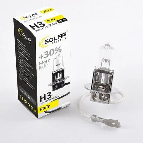 Автолампа галогенна Solar Starlight +30% / H3 / 70W / 24V / 1 шт (2403)