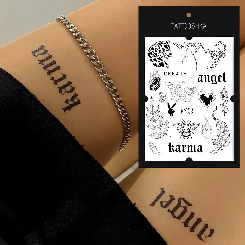 Тату тимчасове в наборі Брутальний Tattooshka LB-147 Різнокольоровий shop (4825800010228) - фото 3