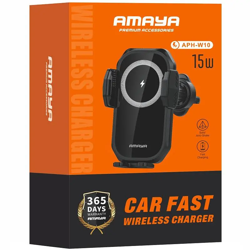 Автоутримувач із БЗУ APH-W10 15W (air outlet) Black Amaya teh0029299 - фото 2