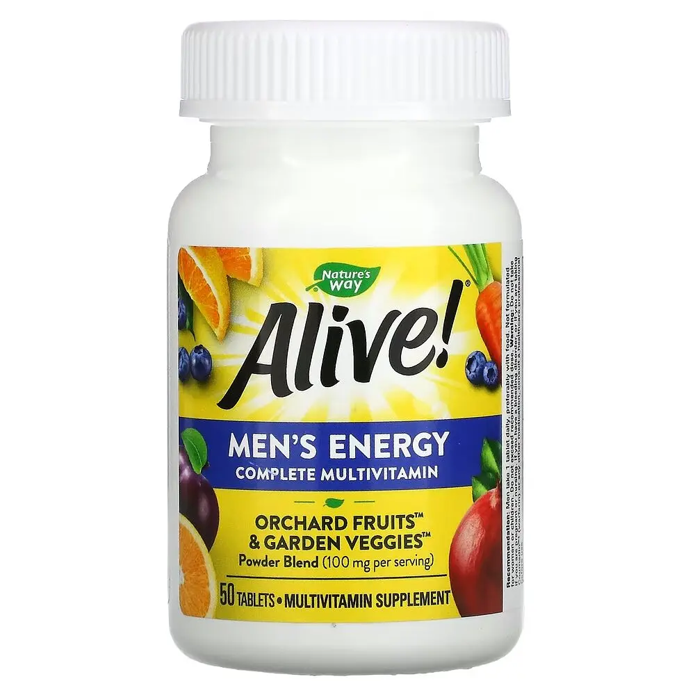 Комплекс для здоров'я чоловіків Nature's Way Alive! Men's Energy, 50 таблеток - фото 3