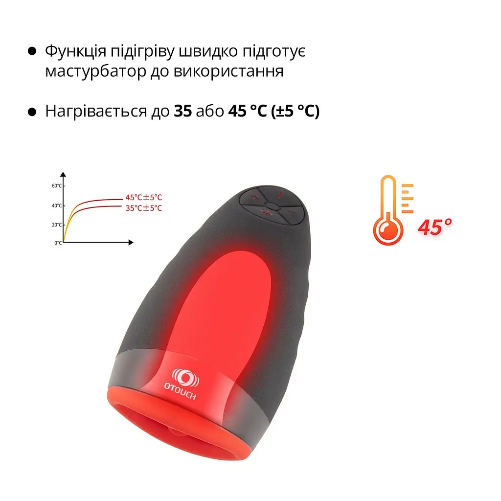 Преміальний мастурбатор Otouch CHIVEN 2, вібрувальний язичок, 6 режимів роботи, підігрів - фото 5