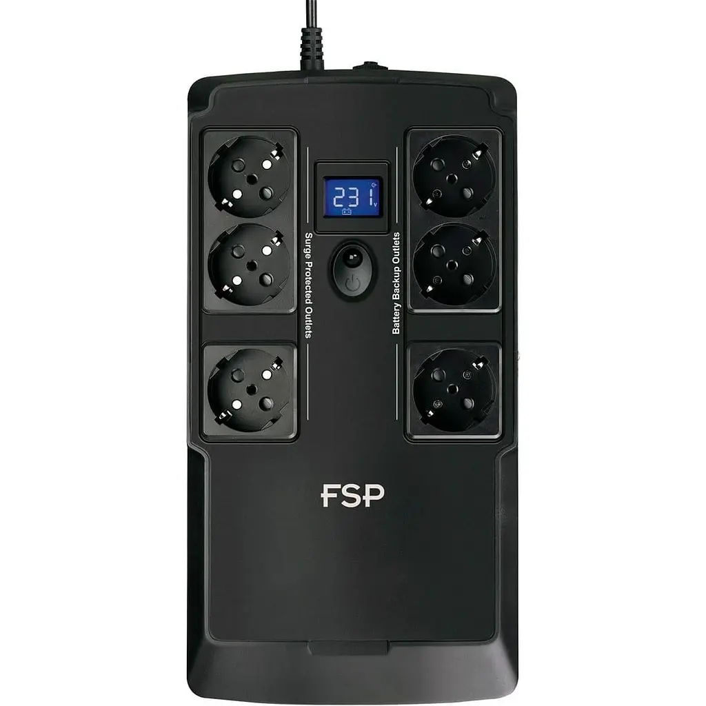 Джерело безперебійного живлення FSP 800 ВА / 800 Вт / 5 А*ч (PPF4801704) - фото 2