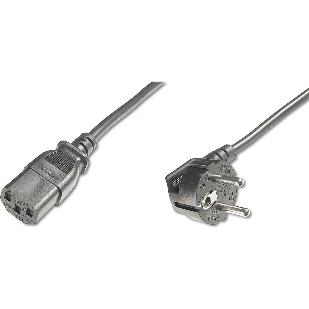 Кабель питания Digitus Schuko 90/M - C13/F, 5м, черный teh0013673 - фото 2