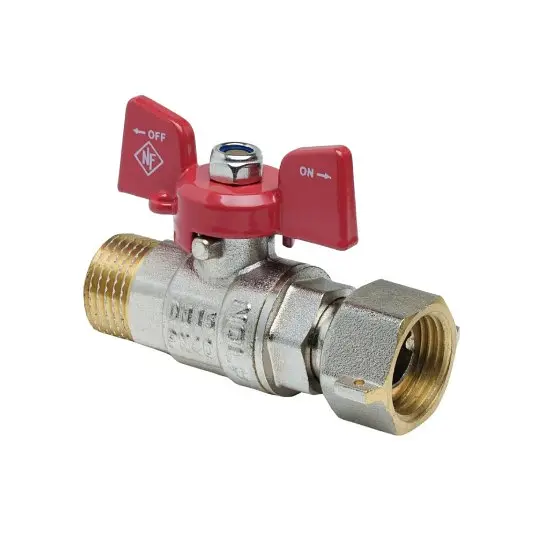Кран кульовий Nolf classic 1/2" прямой з накидною гайкою NFC.821-06 (NF3153)