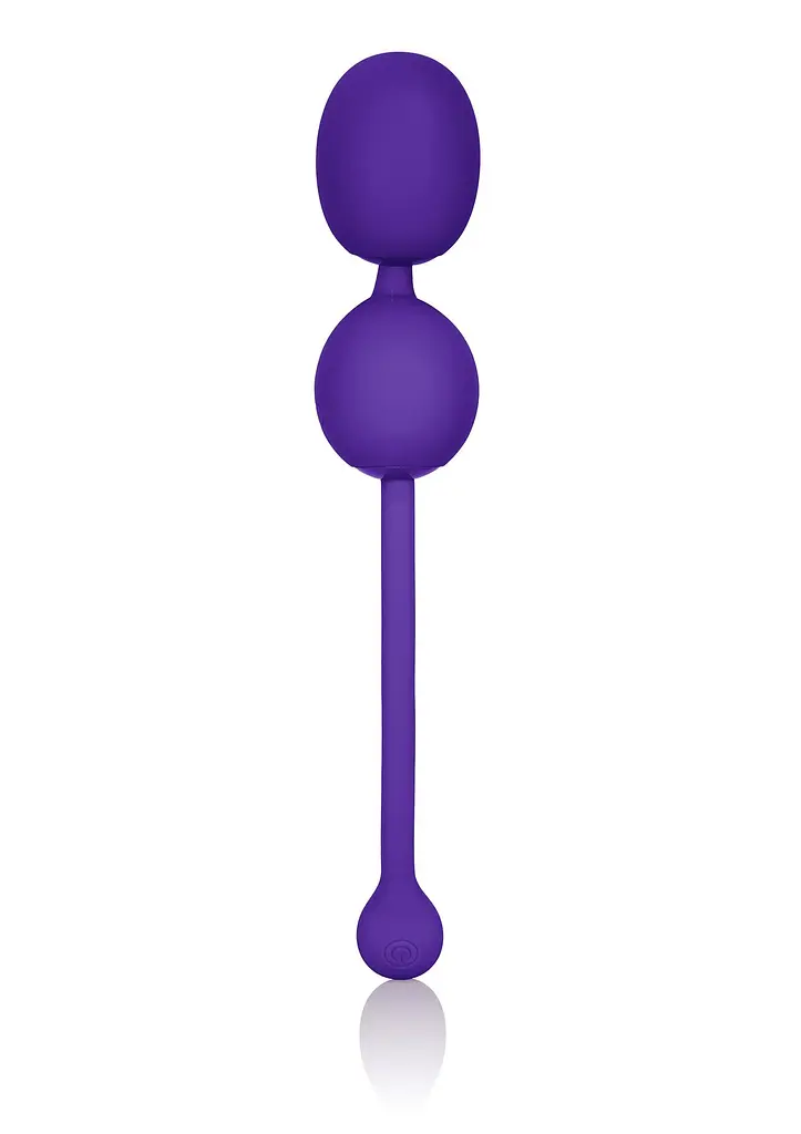 Вагінальні кульки CalExotics Rechargeable Dual Kegel, 9 см, фіолетовий - фото 2