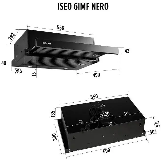 Витяжка телескопічна Perfelli Iseo 6IMF Nero - фото 11