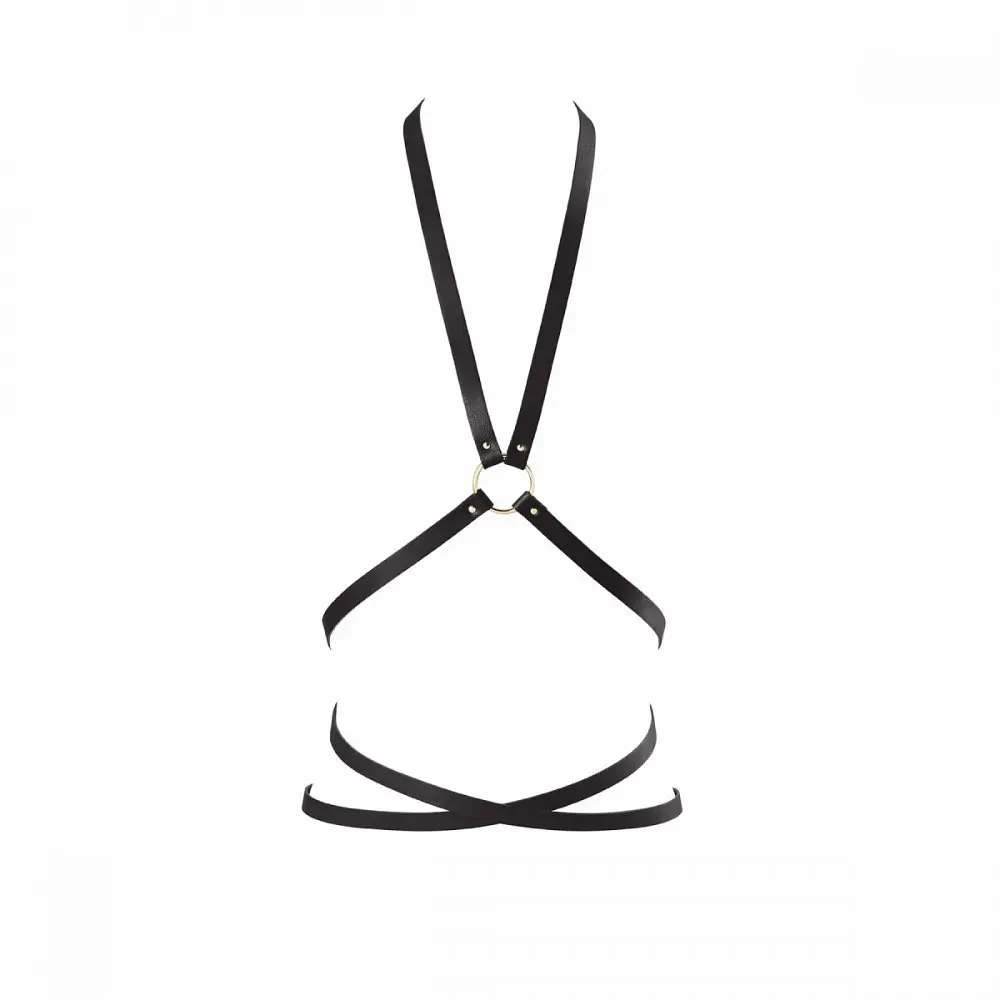Портупея з еко-шкіри Bijoux Indiscrets MAZE - Multi-Way Body Harness Black, OS, чорний - фото 5