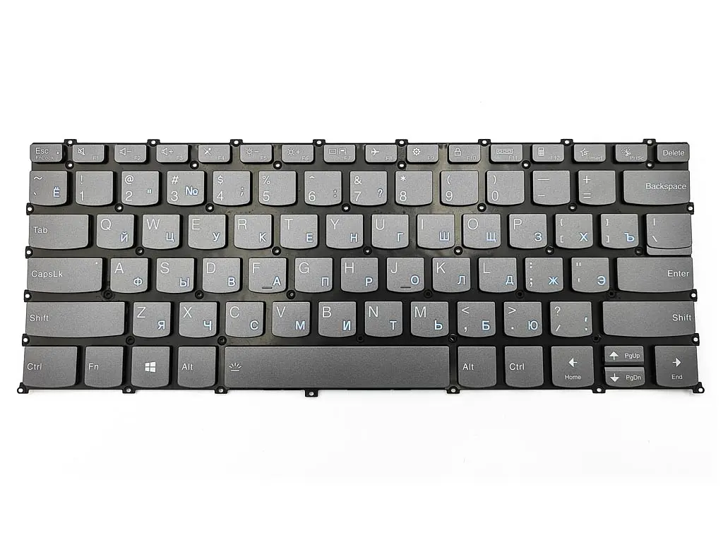 Клавіатура для Lenovo Yoga Slim 7-14ARE05 7-14IIL05 7-14ITL05 (RU Black з Blue підсвічуванням) - фото 3