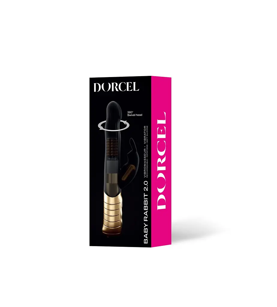 Вібратор-кролик Dorcel Baby Rabbit Gold 2.0 з перлинним масажем і головкою, що обертається - фото 7