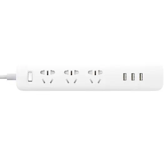 Подовжувач XiaomiXiaomi Power Strip 27W QC3.0 (3 розетки + 3 USB) 1.8 m White (MJCXB02QM) (NRB4049CN) - фото 2