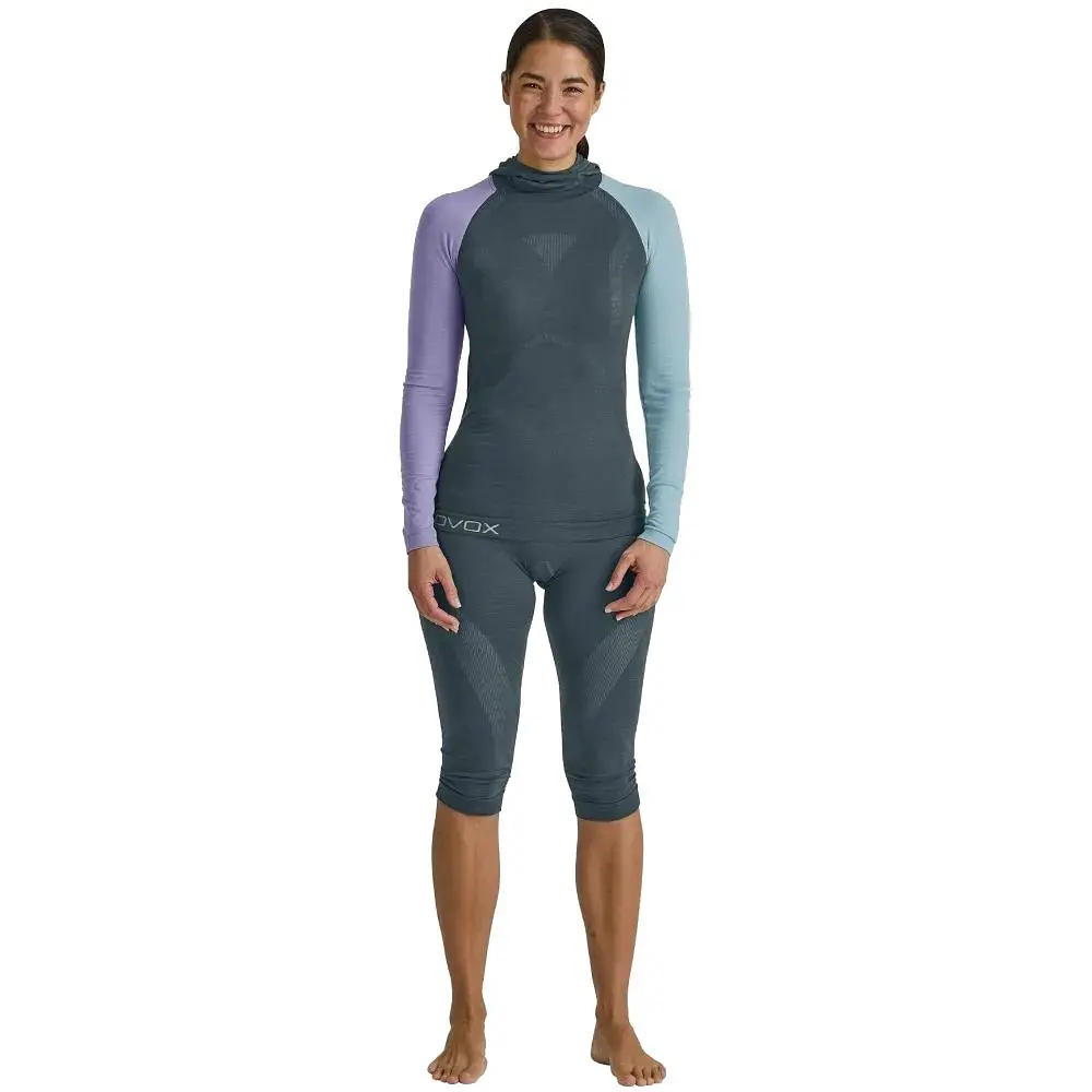 Термоштаны 3/4 женские Ortovox 120 Comp Light Short Pants Women S Темно-серый - фото 2