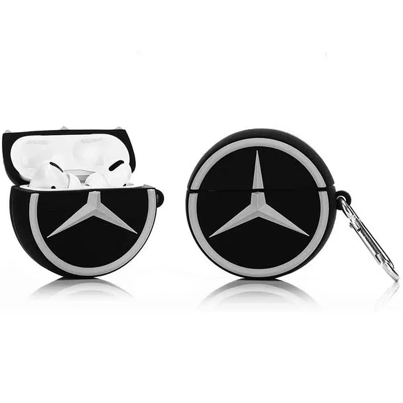 Силіконовий футляр Brand для навушників AirPods 3 + карабін Mercedes - фото 2