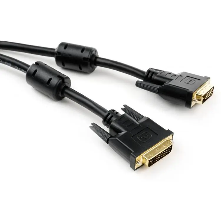 Кабель мультимедійний DVI M to DVI M 1.8m 24+1pin Vinga (VCPDCDVIMM1.8BK)