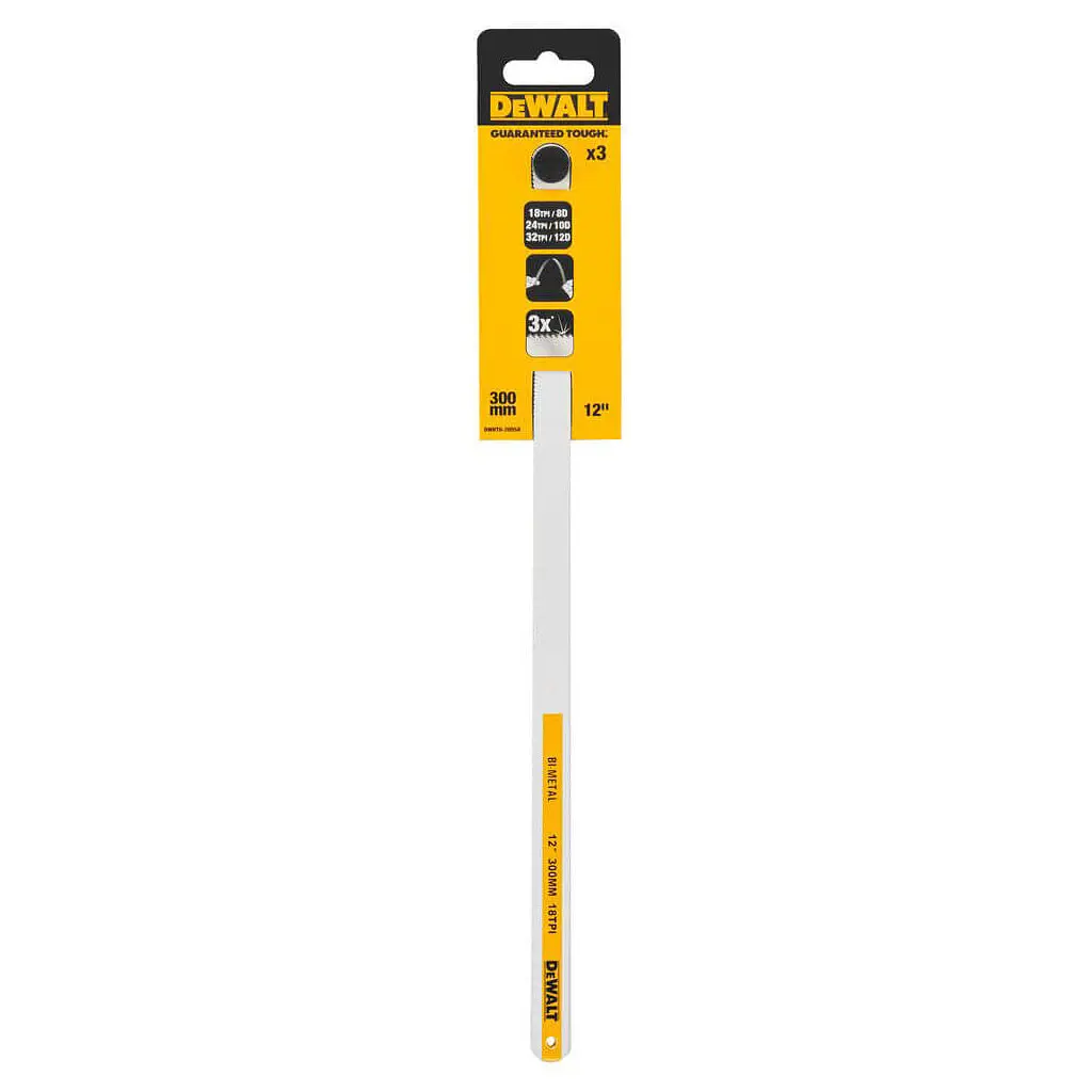 Полотно DeWALT по металу Bi-Metal, 300 мм, 3шт (32TPI, 24TPI, 18TP) (DWHT0-20558) - фото 3