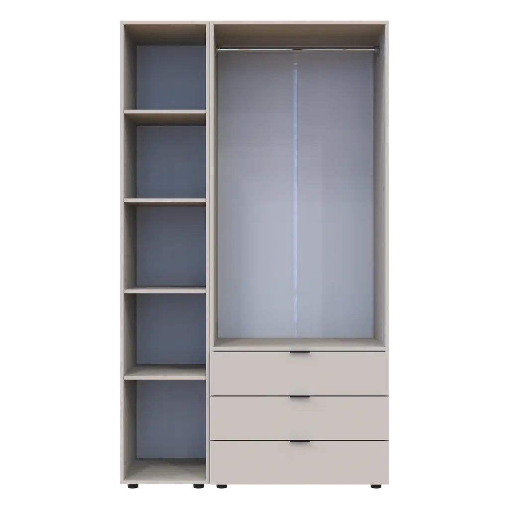 Шафа для одягу Doros Гелар Кашемір 2ДСП/Дзеркало 116.5х49.5х203.4 (80737655) - фото 7