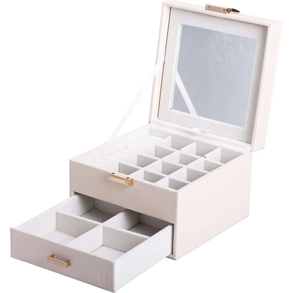 Органайзер для прикрас Yiwu з накидним замком 16x16x12 см білий HP-5-2W - фото 4