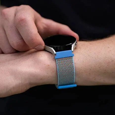 Ремінець нейлоновий на липучці для смарт-годинника BeWatch Samsung 20 мм Blue (1011342.1UW) - фото 3