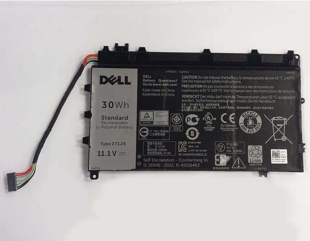 Акумулятор Dell Latitude E7350 271J9 (для екр. блока), 30Wh (2500mAh), 3cell (A47224) - фото 2