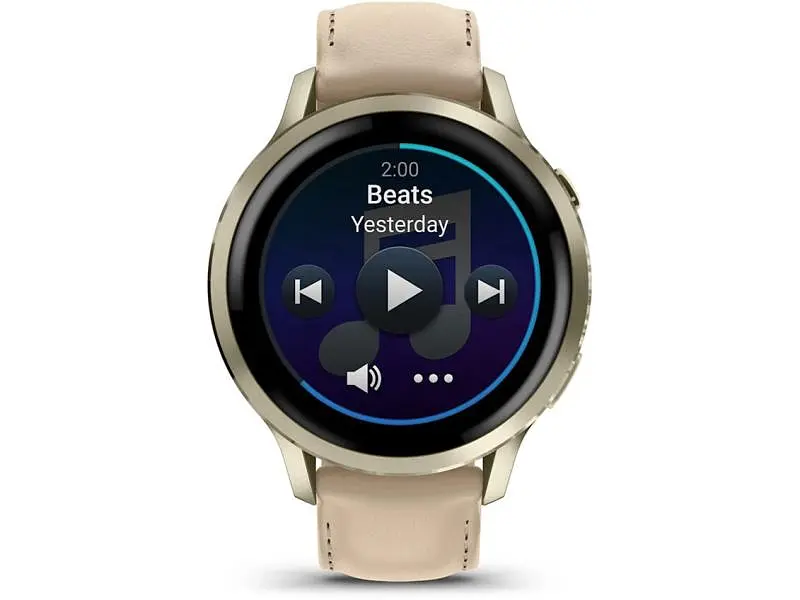 Смарт-годинник Garmin Venu 4 41 mm Lunar Gold with Light Sand Leather Band (010-03013-03) - фото 4