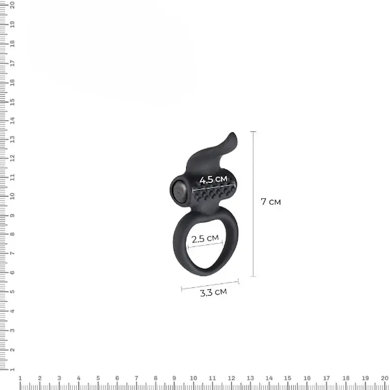 Ерекційне кільце Adrien Lastic Ring-AD.Lingus, 7 см (чорний) - фото 7