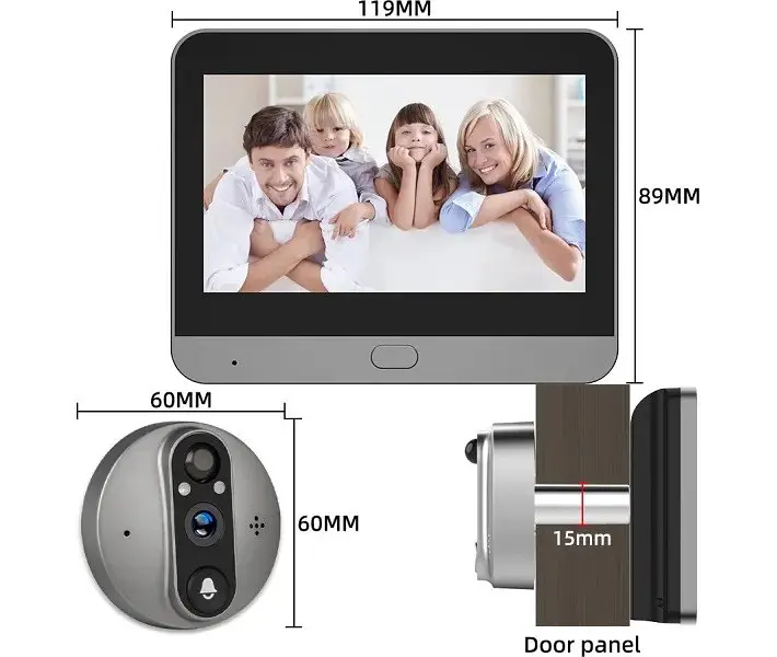 Бездротовий домофон - розумний відеодзвінок TUYA Door Bell Eye RH-PD8A - фото 10