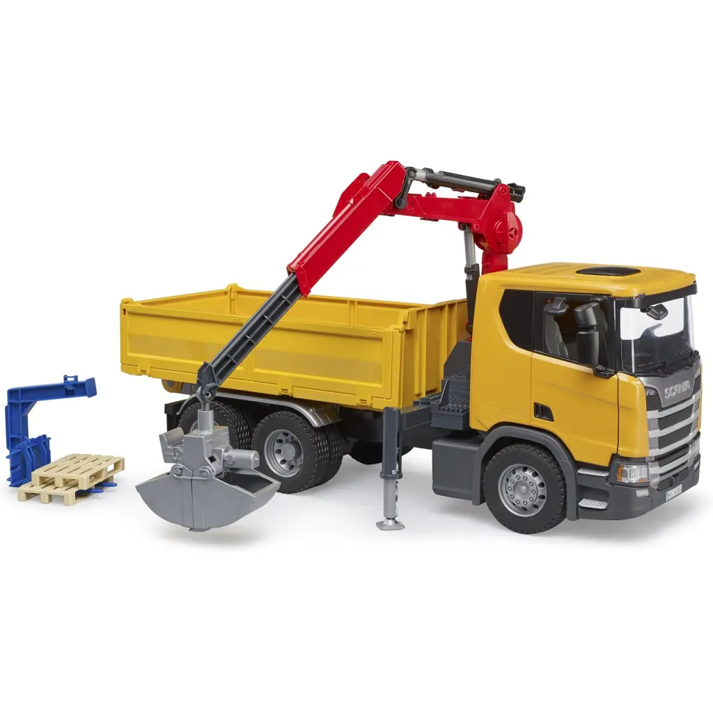 Масштабна модель автомобіля Bruder Scania Super 560R з краном-маніпулятором 1:16 з аксесуарами (03551) - фото 9