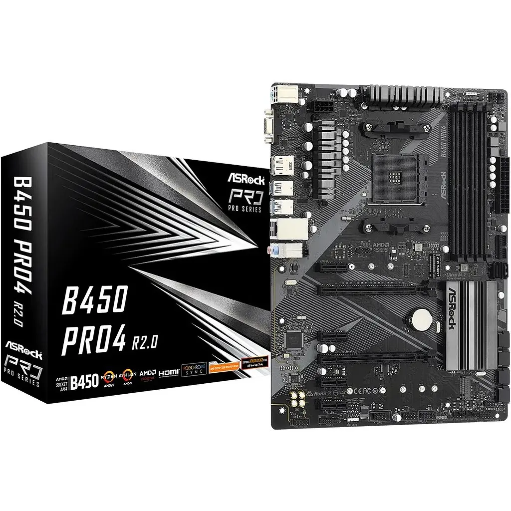 Материнська плата ASRock B450 Pro4 R2.0 Socket AM4 - фото 2