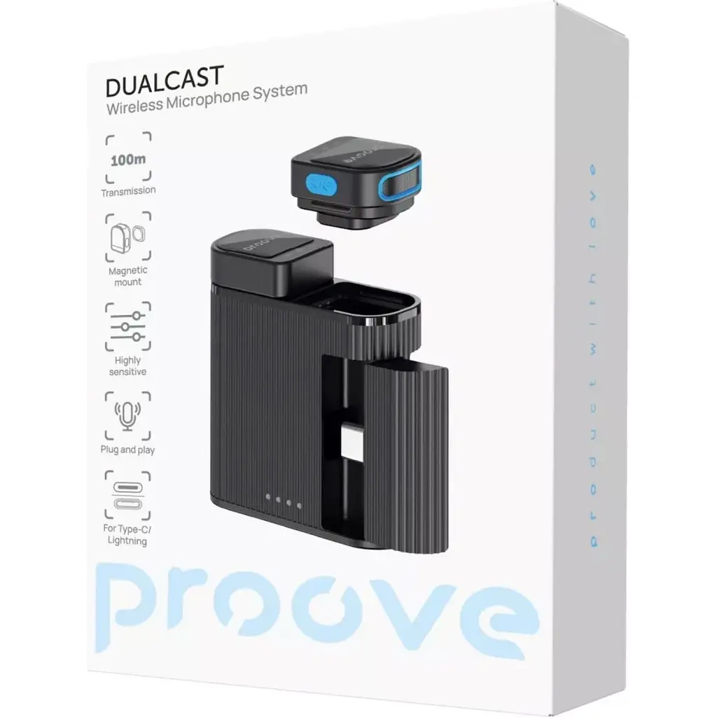 Мікрофонна радіосистема Proove DualCast Black (PDWM00002001) [154083] - фото 5