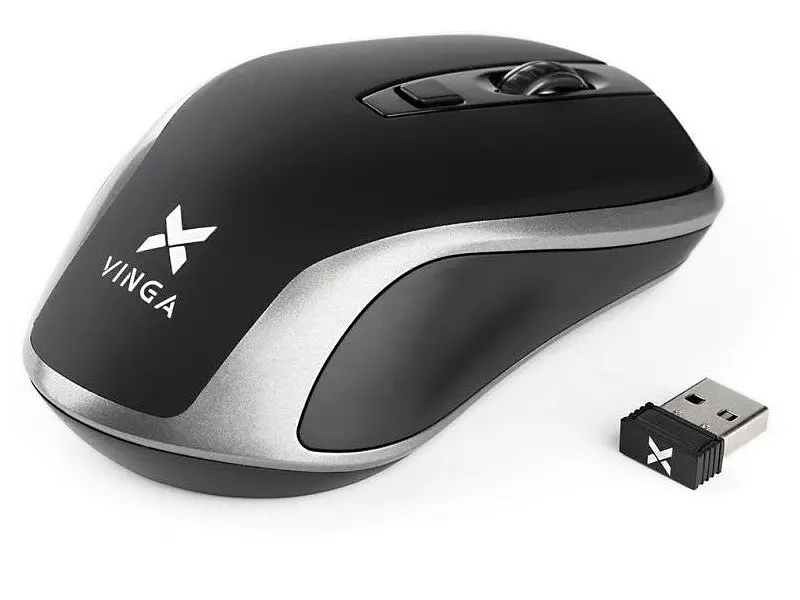 Миша Vinga MSW-909 Silent Black Grey - фото 5